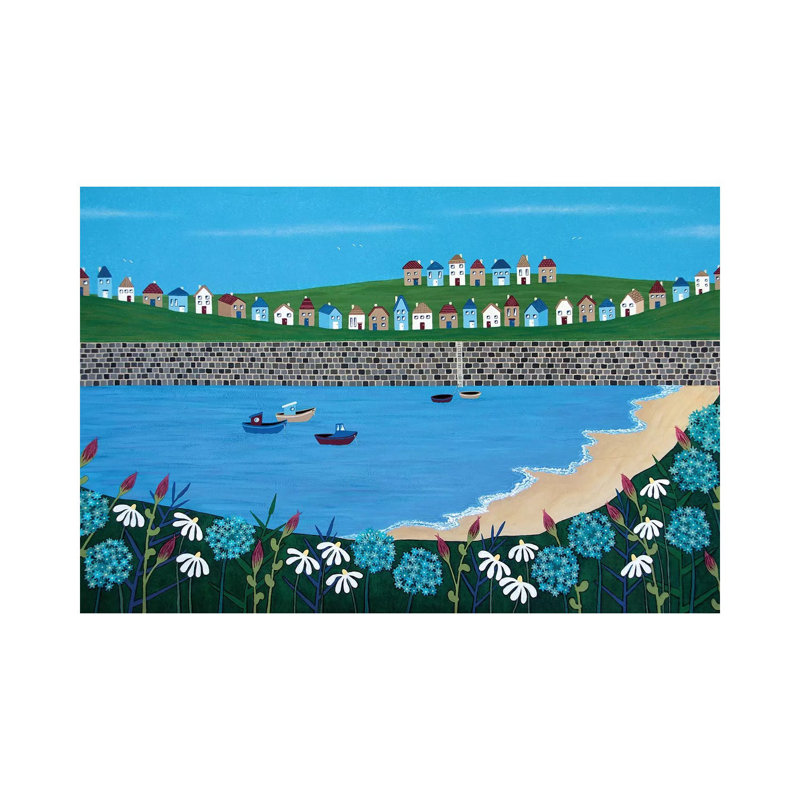 Tiny Town By The Sea by Lisa Frances Judd - Wrapped Canvas Print, 20.32 cm H x 30.48 cm W