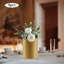 Vases dorés pour centres de mariage