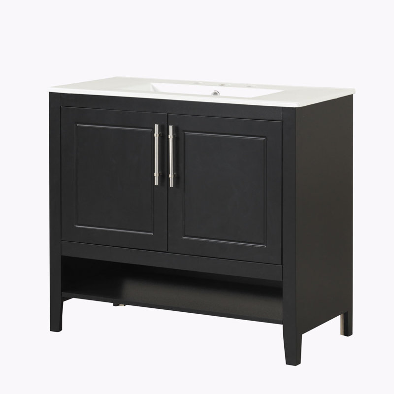 Bathroom Vanity with Sink, Black