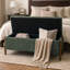 Banc de rangement rembourré 48 po avec pieds en bois massif 48 po-1883371491