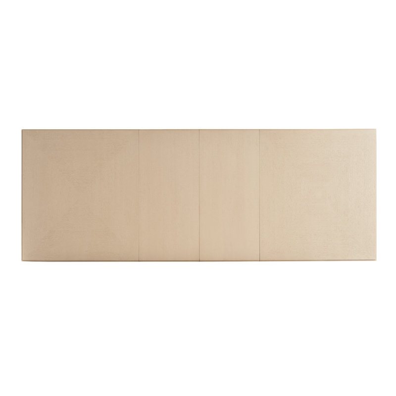 Beige Wood Extendable Rectangular Dining Table for Eight