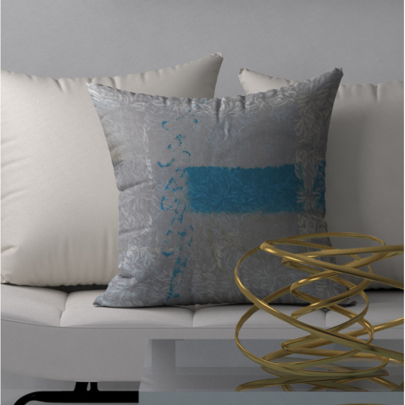 Abstract Reversible Throw Pillow, 20" x 20"