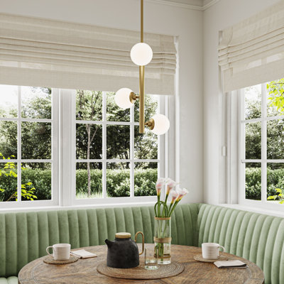 Luminaire suspendu contemporain en or brossé à 3 lumières 13,375 po Avec