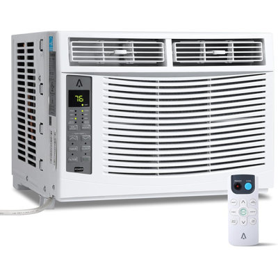 6000 BTU Window Air Conditioner Energy Efficient Room Air Conditioner with Remote Control 3 Air Speeds / 50dB Quiet / 24 Hour Timer/Sleep Mode Cools up to 250 Sq. Ft. in Bedroom/Living Room