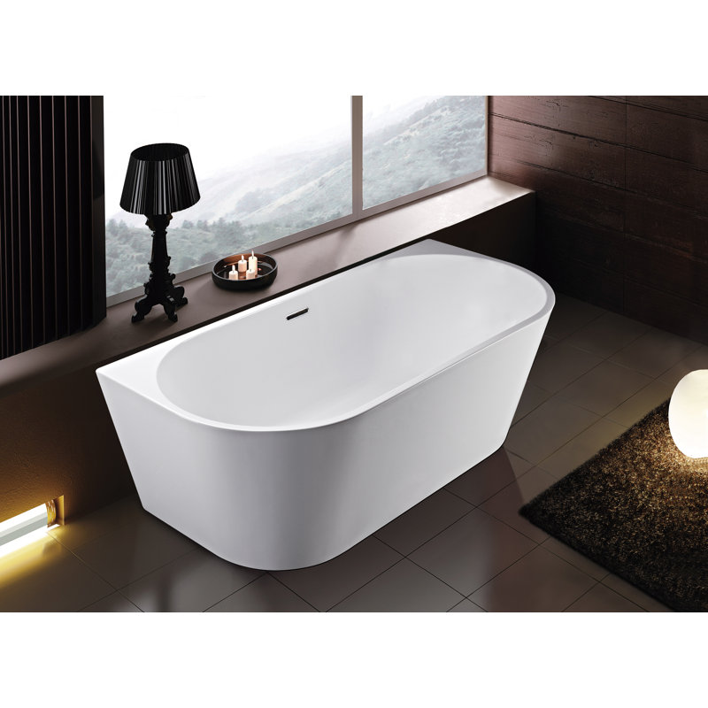 Bayham 59'' x 29.5'' Soaking Acrylic Bathtub