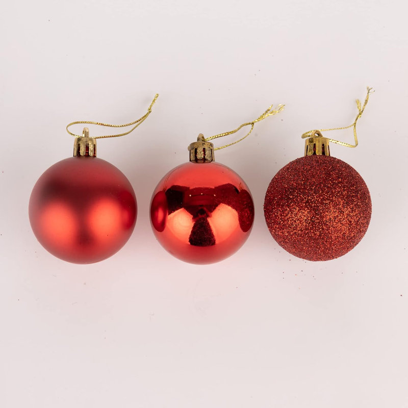 5cm Polyvinyl Chloride (PVC) Ball Ornament, Red