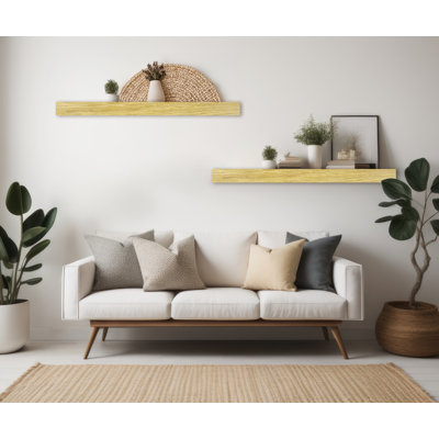 Jahray 2 Piece Oak Floating Shelf