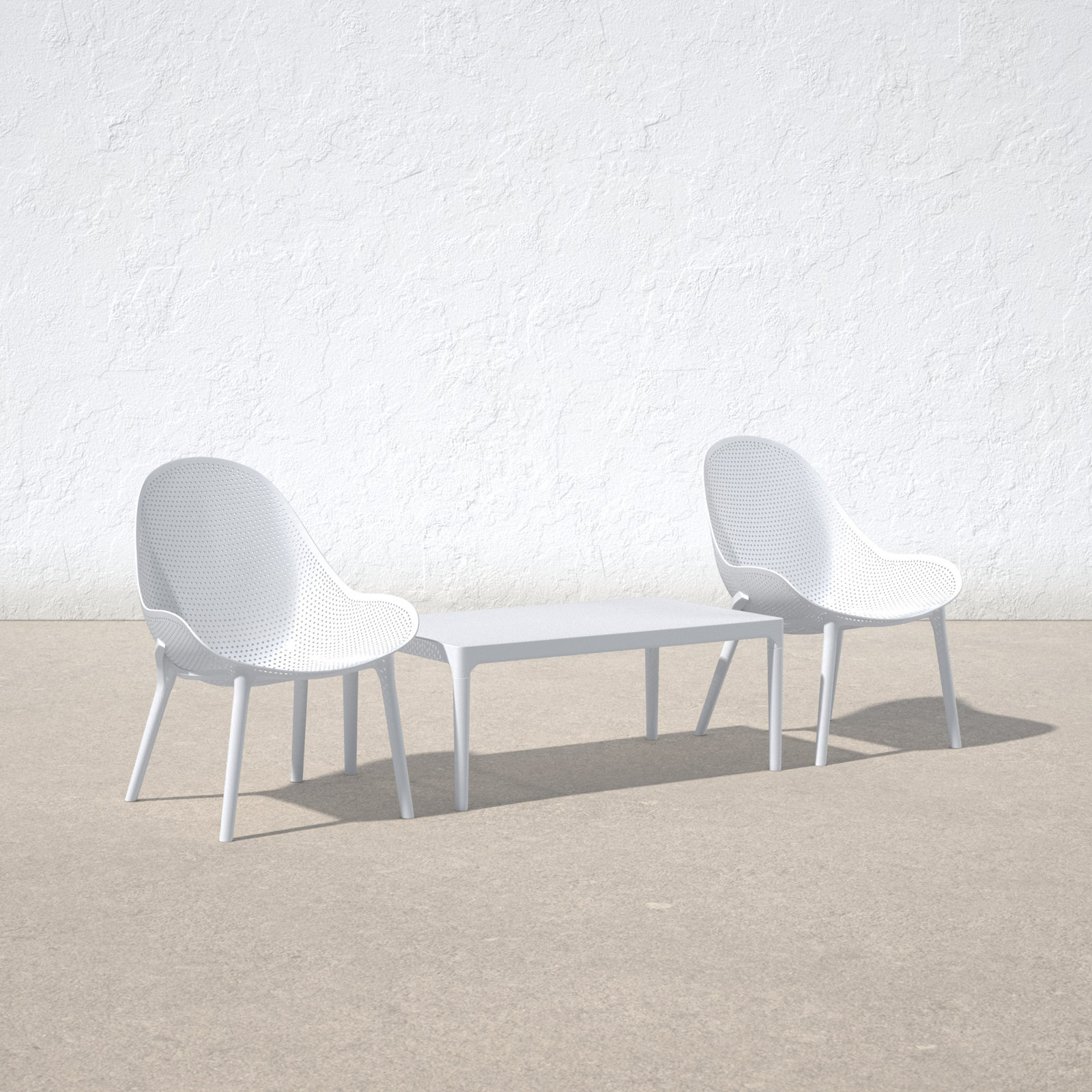 Farrah 2 - Person Patio Conversation Set, White