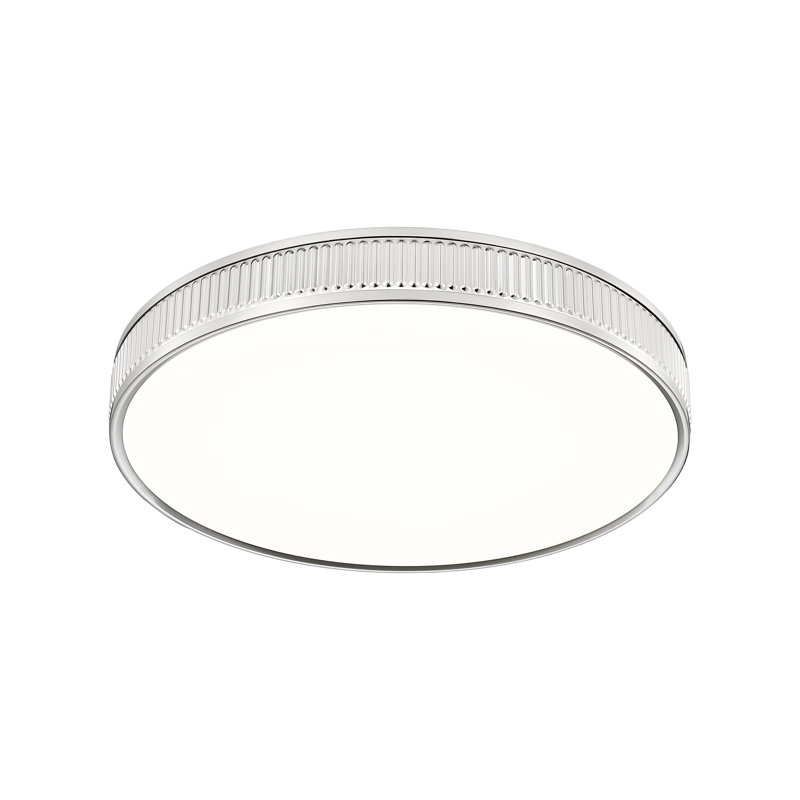 Plafonnier encastré 1 lumière 20,75 po Arne, Nickel brossé