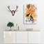 Silhouette of Two Peacocks - Wrapped Canvas-56638730