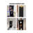 Practical Black Solid Wood Open Shelf Bookcase with Drawer