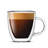 JoyJolt Savor Double Wall Glass Espresso Coffee Mugs, 5.4oz.