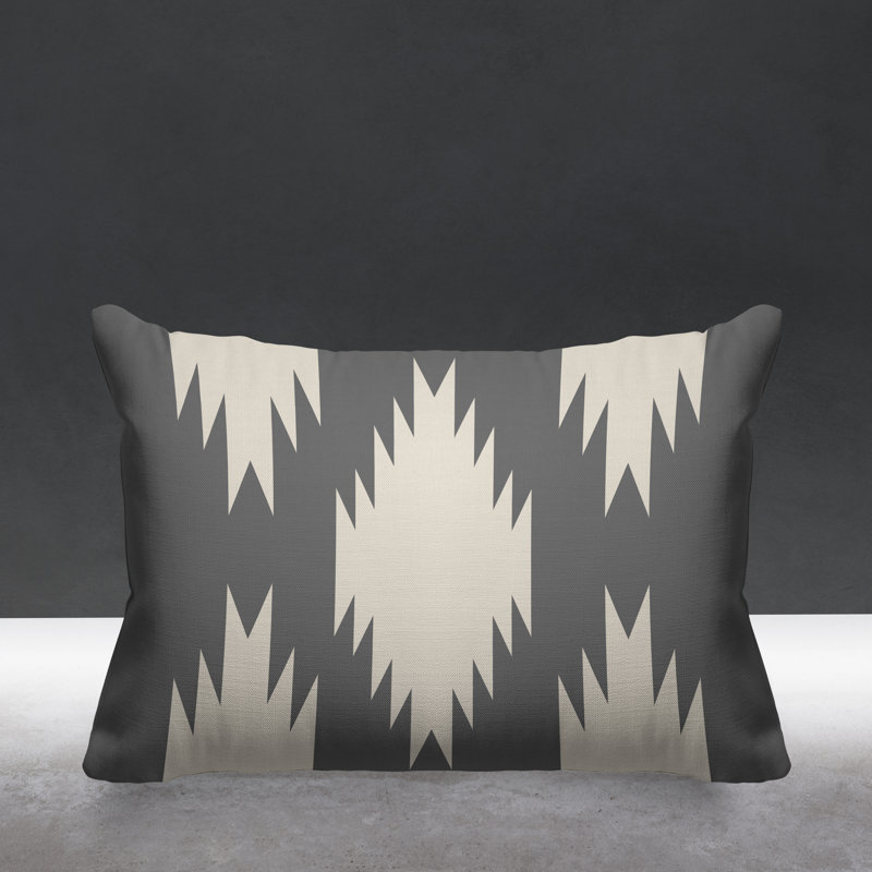 Coussin intérieur / extérieur Yuma Southwestern, gris