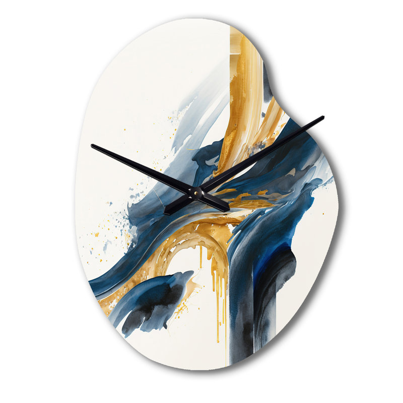 Élégante spirale abstraite VI - horloge murale abstraite en forme de spirale abstraite, Petit