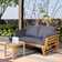198cm Wide Outdoor Garden Sofa with Cushions