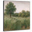 Très grand art mural imprimé sur toile - Meadow Green Tree campagne paysage, décoration pour le salon ou la chambre à coucher - «Assemblage requis du cadre (cadre non fini)»-1751770116