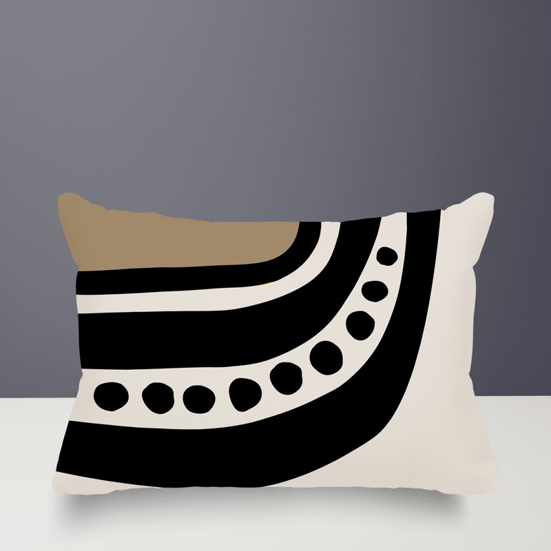 Coussin lombaire réversible intérieur / extérieur Sofi Minimalist, H 18 po x l 25 po, Crème, crème