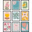 Multicolore rose et bleu tulipe Gerbera fleurs nature sauvage Boho 9 pièces-92574026-92574024