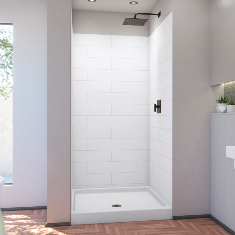 Dreamstone 42 W x 42 D x 84 H Square Shower Stall and Base Included
