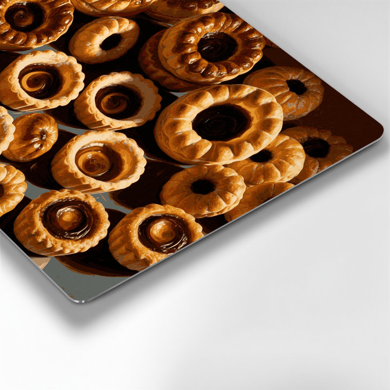 Desserts, art mural brun en métal Pastel de nata, H 11 po x l 14 po