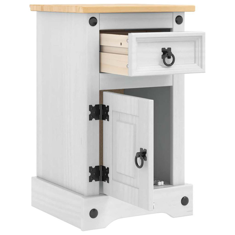 35cm W Solid Wood Bedside Table
