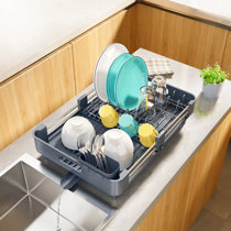 Kitchen Countertop Corner Dish Drying Rack Storage RackBeautiful and  Fashionable Waterproof Multifunctional Breathable