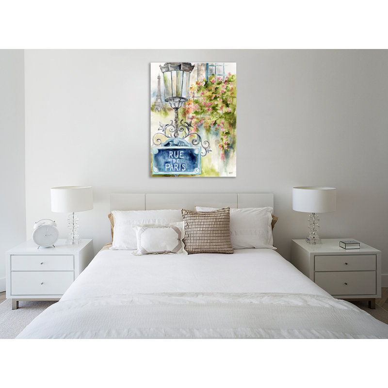 « paris street » par tre sorelle studios, reproduction d’art sur toile tendue, H 32 po x l 24 po x P 1,5 po