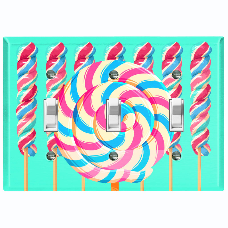 Plaque murale 3 lumières Lolli Pop Swirl
