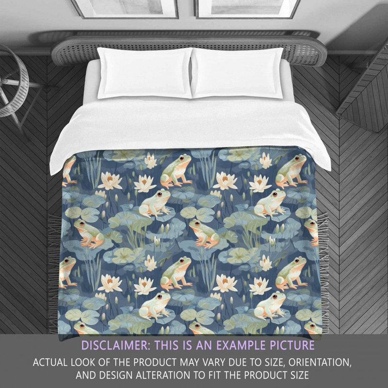 Frog Lilies Bedding, Twin Comforter
