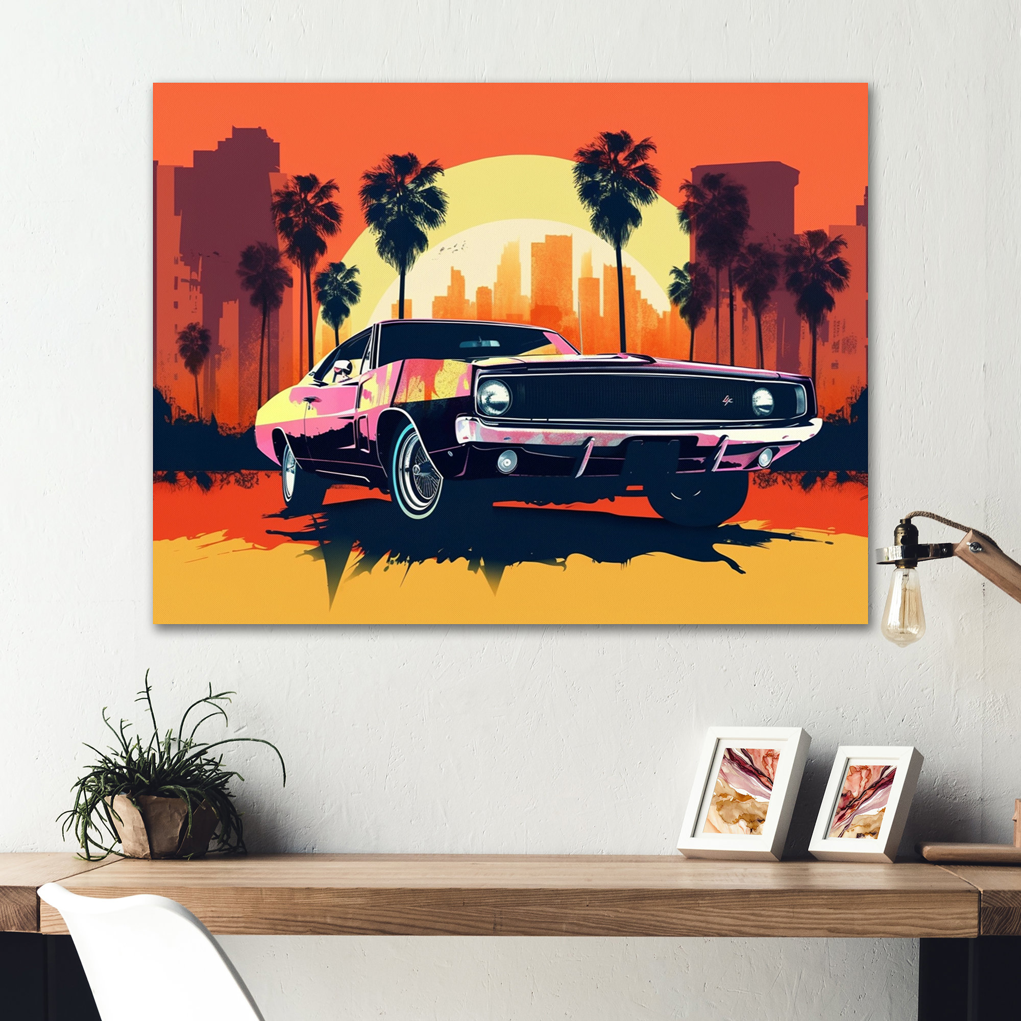 Williston Forge 80S Groovy Cars III On Metal Graphic Art | Wayfair