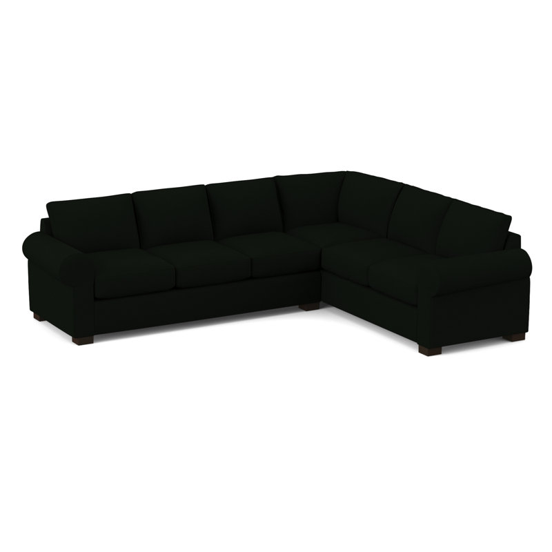 119" Wide Corner Sectional, Dorset Black