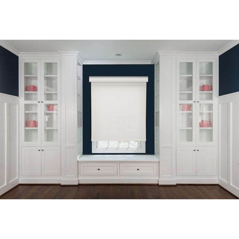 Store à enroulement rond sans fil 1% Linen Avenue, Cristal, L 35 po x L 48 po