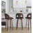 Caden 30" Fixed-Height Bar Stools with Bent Wood Legs & Round Footrest-113645350-113645351-113645354