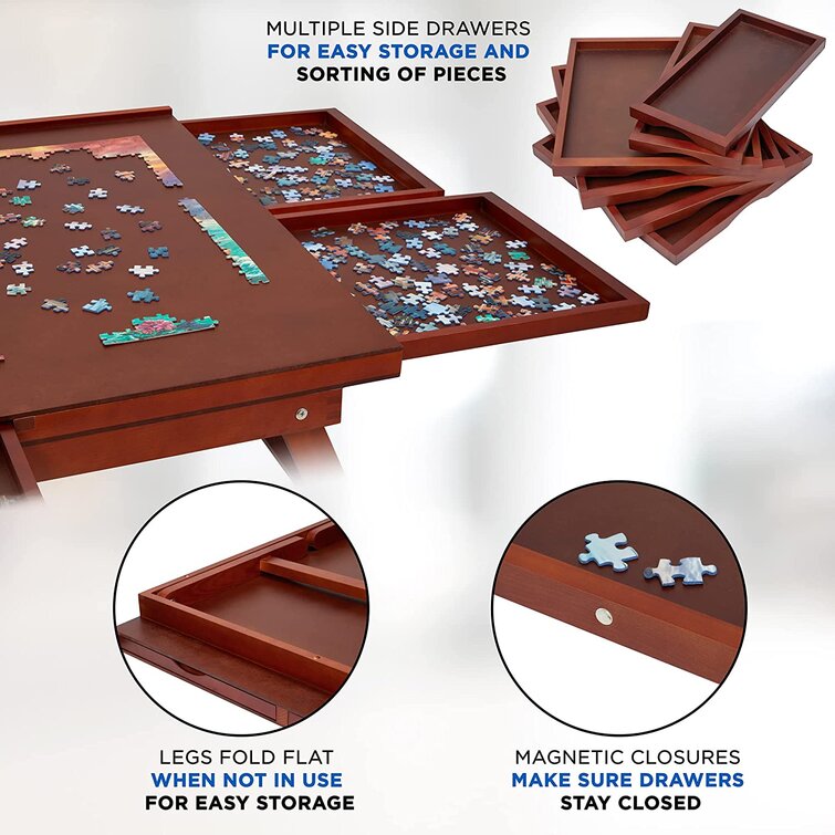 Jigsaw Puzzle Storage Folding  Leather Puzzle Piece Sorter