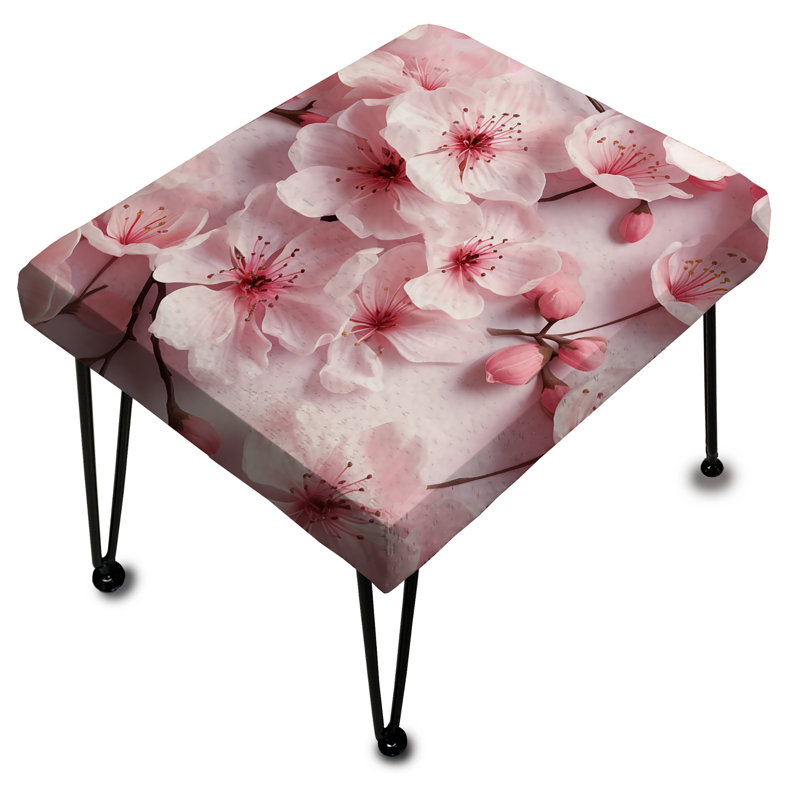 Repose-pieds rose Sakura Blossoms Floral III