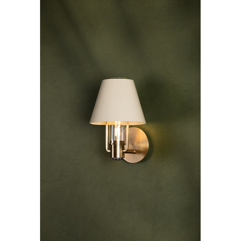 1 - Light Armed Sconce, Patina Brass