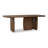 Mysaria Ronquillo Rectangular Acacia Wood Pedestal Table In Impala