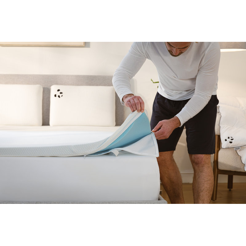 Panda Memory Foam Bamboo Rayon Mattress Topper - Hypoallergenic, Orthopaedic Support with Removable Cover , Kingsize (5')