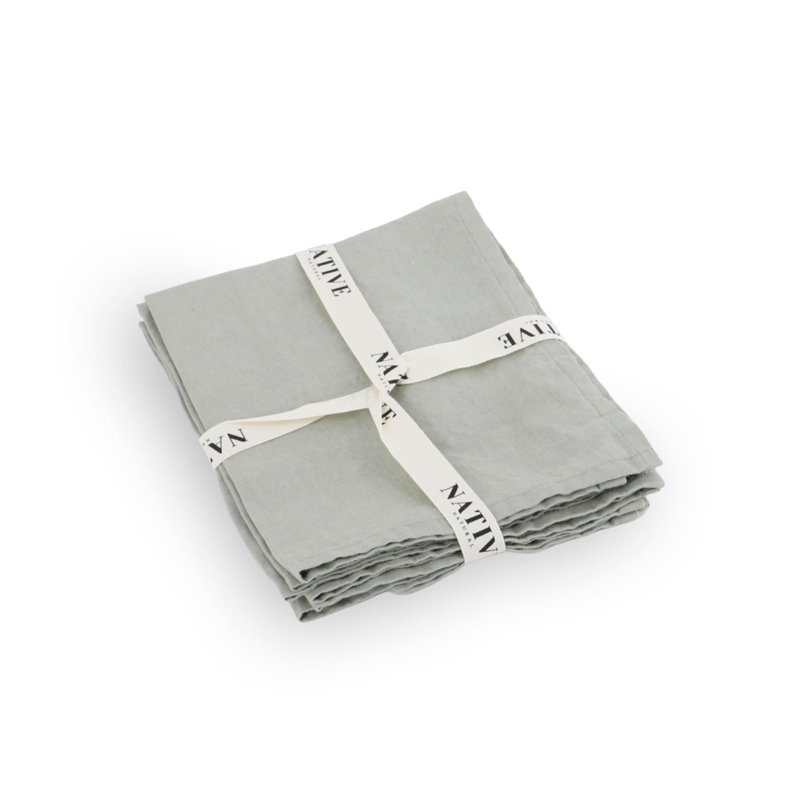 Linen No Pattern Napkin, Grey