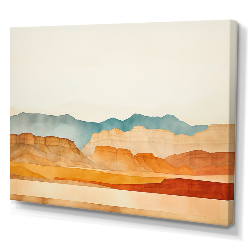 Bold Canyon View - Décoration murale Canyon, H 30 po x l 40 po x P 1,5 po, Toile tendue