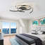 Codie 3- Light 28.3 Inches Black Led Semi Flush Mount with Remote Control-317602052-397354855