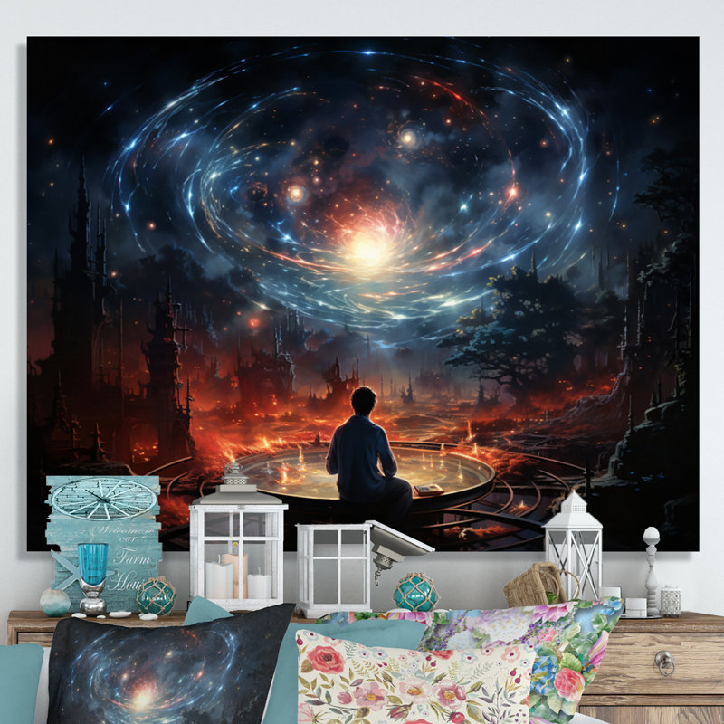 Marieke " Galaxy Luminous Voyage ", H 30 po x l 40 po x P 1,5 po, Toile tendue