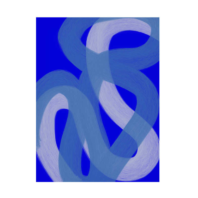 Art sur toile Yopie Studio Cobalt II, H 32 po x l 24 po x P 2 po
