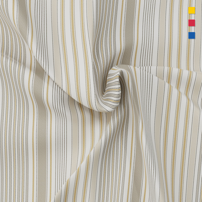 Ensemble de draps 100% coton, Ensemble de draps pour grand lit avec 2 taies d'or, Rayures texturées, rayures naturelles