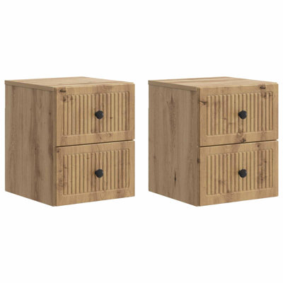 33cm W Manufactured Wood Bedside Table