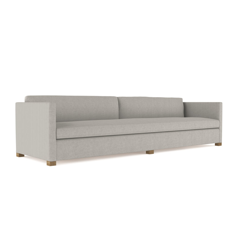 Madison Sofa, Box Weave Linen Silver Streak, 33" H x 84" W x 41" D, Weathered