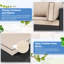 Ensemble de patio extérieur en osier pour 4 personnes Seville avec coussins-902323918