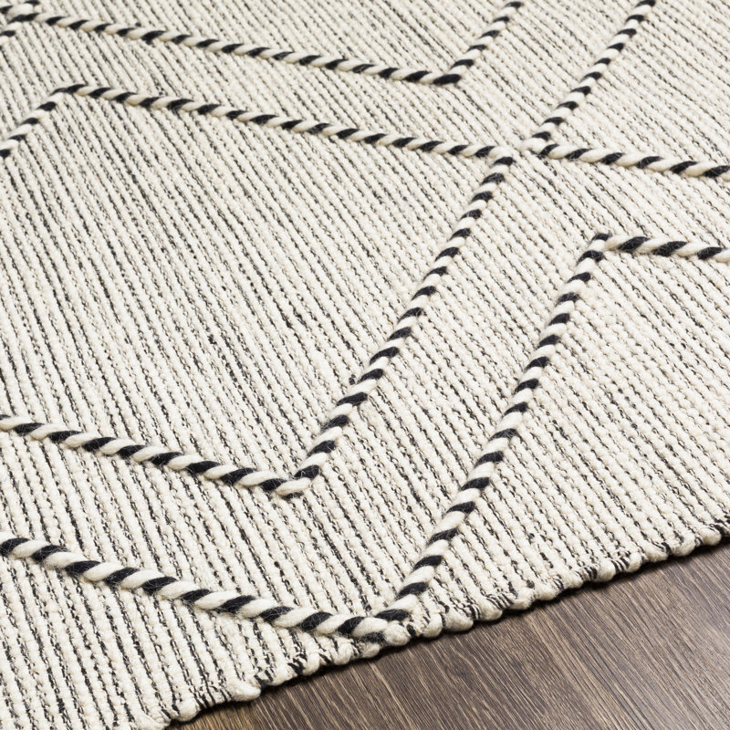 Gagliano Flatweave Wool/Polyester Geometric Rug, Rectangle 5' x 7'6"