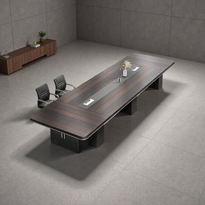 Table de conférence minimaliste avec armoire de rangement