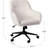 Martha Stewart Rayna Upholstered Swivel Home Office Chair with Flared Arms